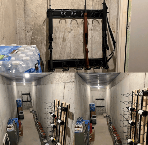 Rifle rack and the length of the indoor shooting range